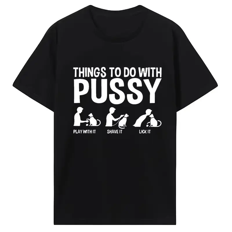 100% Cotton golf gift idea sporty sport top gym clothes menWomens T Shirt Funny Things To Do with Pussy Tops Pet Family  Leisure T-Shirt Y2k Humor  Costume Tees Casual Clothescar enthusiast men
