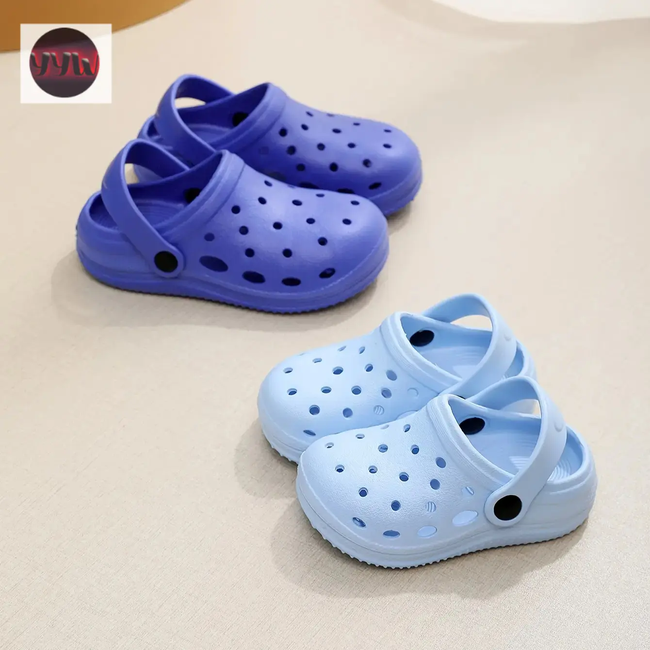 YYW1 Boys and Girls Outdoor Beach Casual Soft Comfortable Clogs Fashion Solid Color EVA Sandals