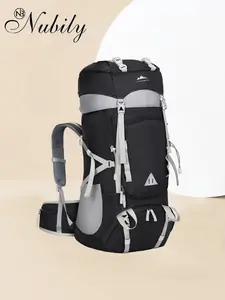 60L Outdoor Hiking Backpack, Waterproof Camping Backpack with Rain Cover, Large Lightweight Backpacking Backpack for Men Women