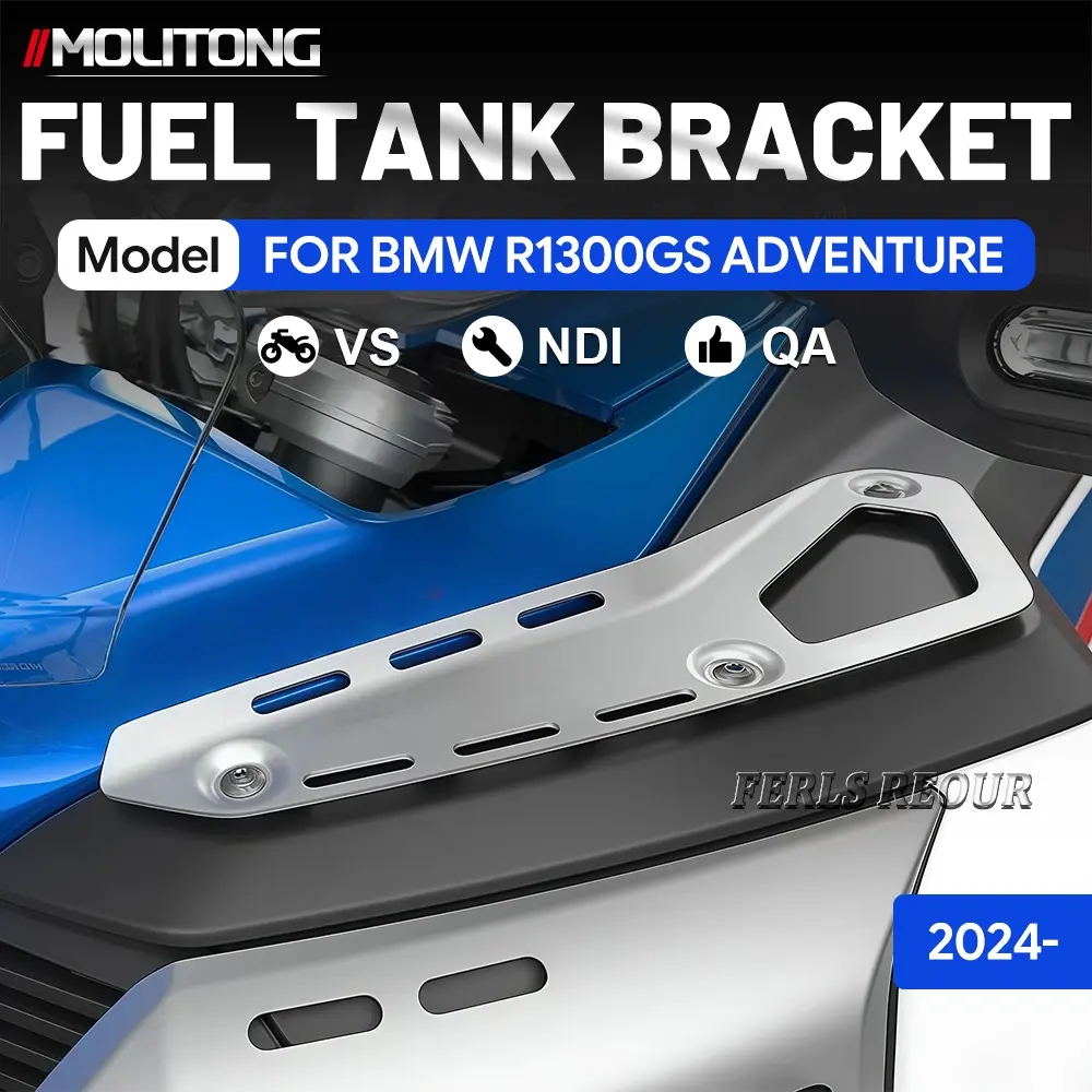 For BMW R1300GS ADVENTURE 2024+ Motorcycle Fuel Tank Expansion Bracket Brushed Aluminum Hollow Lightweight Tank Top Rack Original Mount Expand Storage For Nav & Small Bags Large Tank ADV Cross-country Riders New Upgraded Mod Accessories