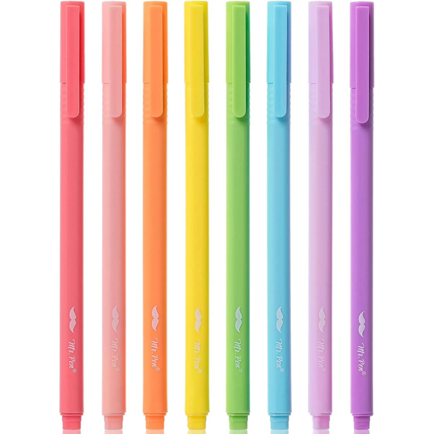 - Highlighters, 8 Pack, Fine Tip, Pastel Colors, Cute Highlighters