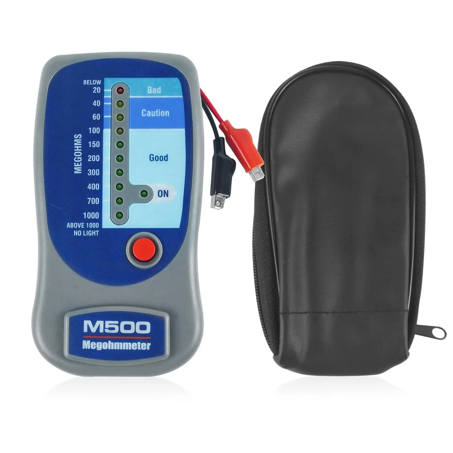 High Precision 500V Insulation Tester Electronic Megohmmeter Insulation Resistance Meter with Soft Carrying Case