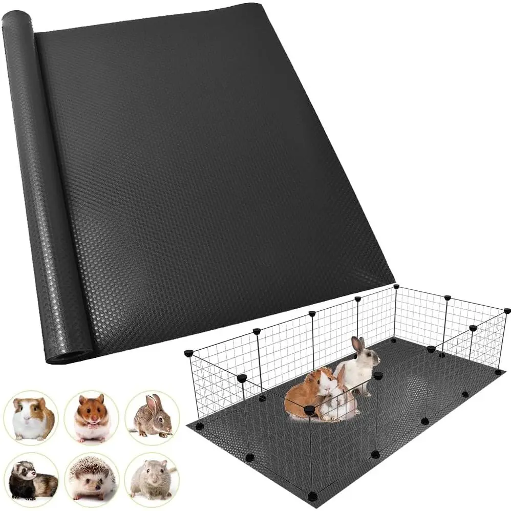 Reusable Waterproof Fabric Guinea Pig Cage Liner - Washable, Cuttable, Easy Cleaning Bedding Pad for Rabbit Small Animals (Hamster, Gerbil, Chinchilla)