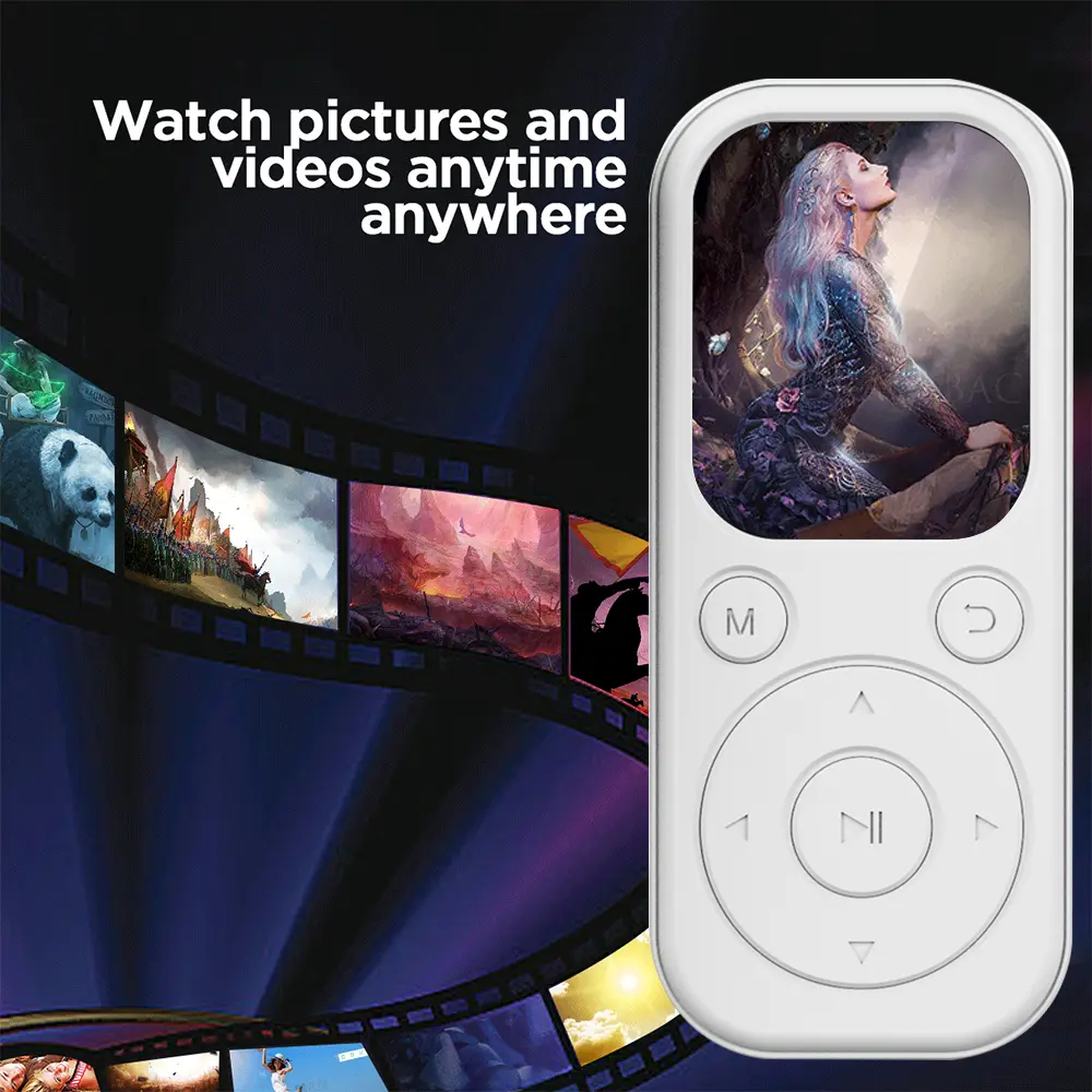 MP3 Bluetooth Player Type-C Port for Fast Charging 5.4 Bluetooth Version Expandable Memory Card Music Player FM Recording E-Book
