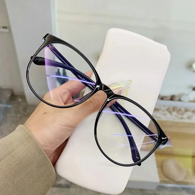 Transparent  Glasses Frame Women Men Anti Blue Light Round Glasses Blackout Glasses Optical Glasses Lenses