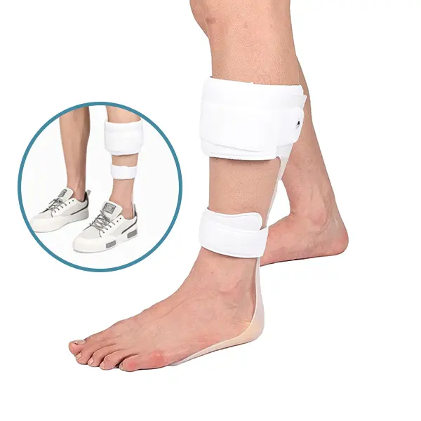 AFO Drop Foot Brace – Patented Dual-Strap Half Sole Design, Ankle Support for Walking, Fits Inside Shoes for Men Women Lightweight