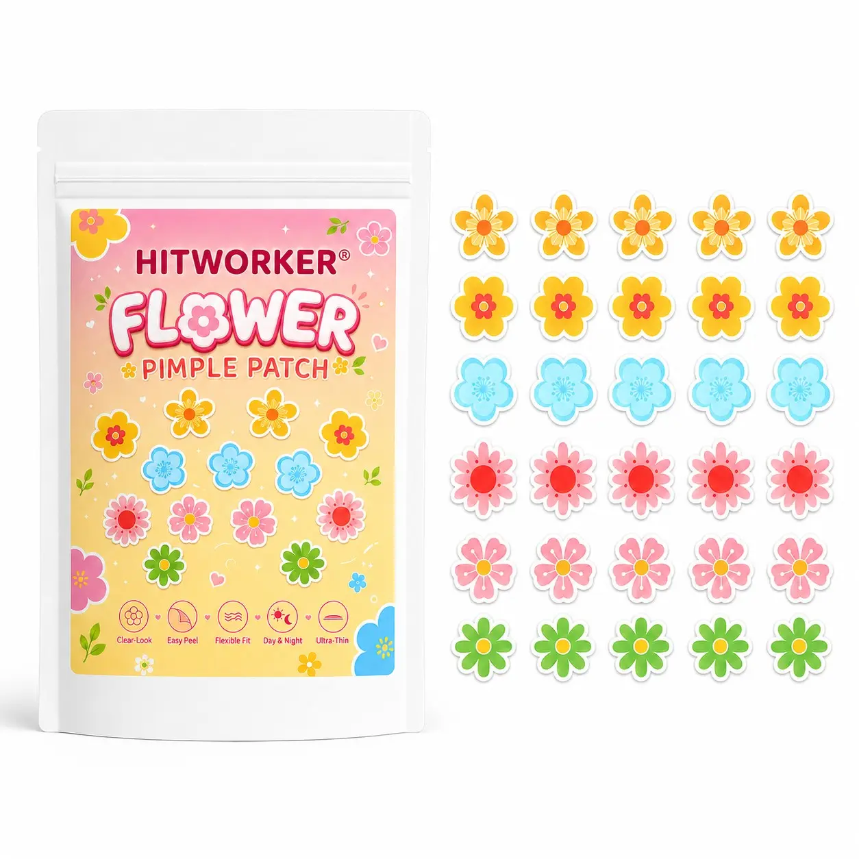 150pcs Pimple Cover Patches, Clear-Look Hydrocolloid Beauty Patches, Day and Night Use, Easy Peel Spot Cover, Skin Care Solution