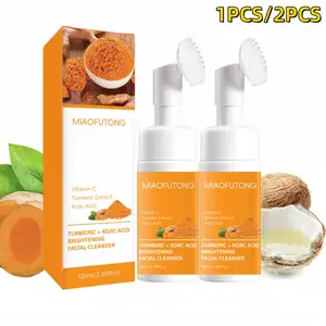 Turmeric Mousse Cleanser, Deep Cleansing & Nourishing Skin Foam Cleanser, Facial Cleanser for Women & Men All Skin Types, Foaming Cleanser