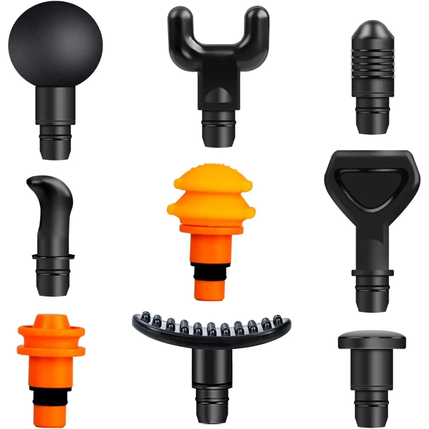 Massage Gun Heads, Replaceable Massager Gun Attachment 9 Different Muscle Massager Heads for 18-19mm Deep Tissue Percussion Massage HeadGift.
