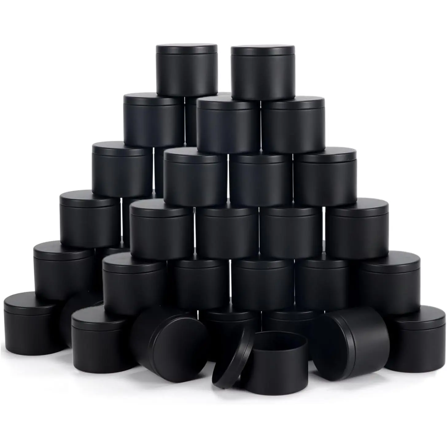 48 Pcs 4 Oz Black Candle Tins with Lids, Candle Containers for Candle Making, Arts & Crafts, Storage, Gifts
