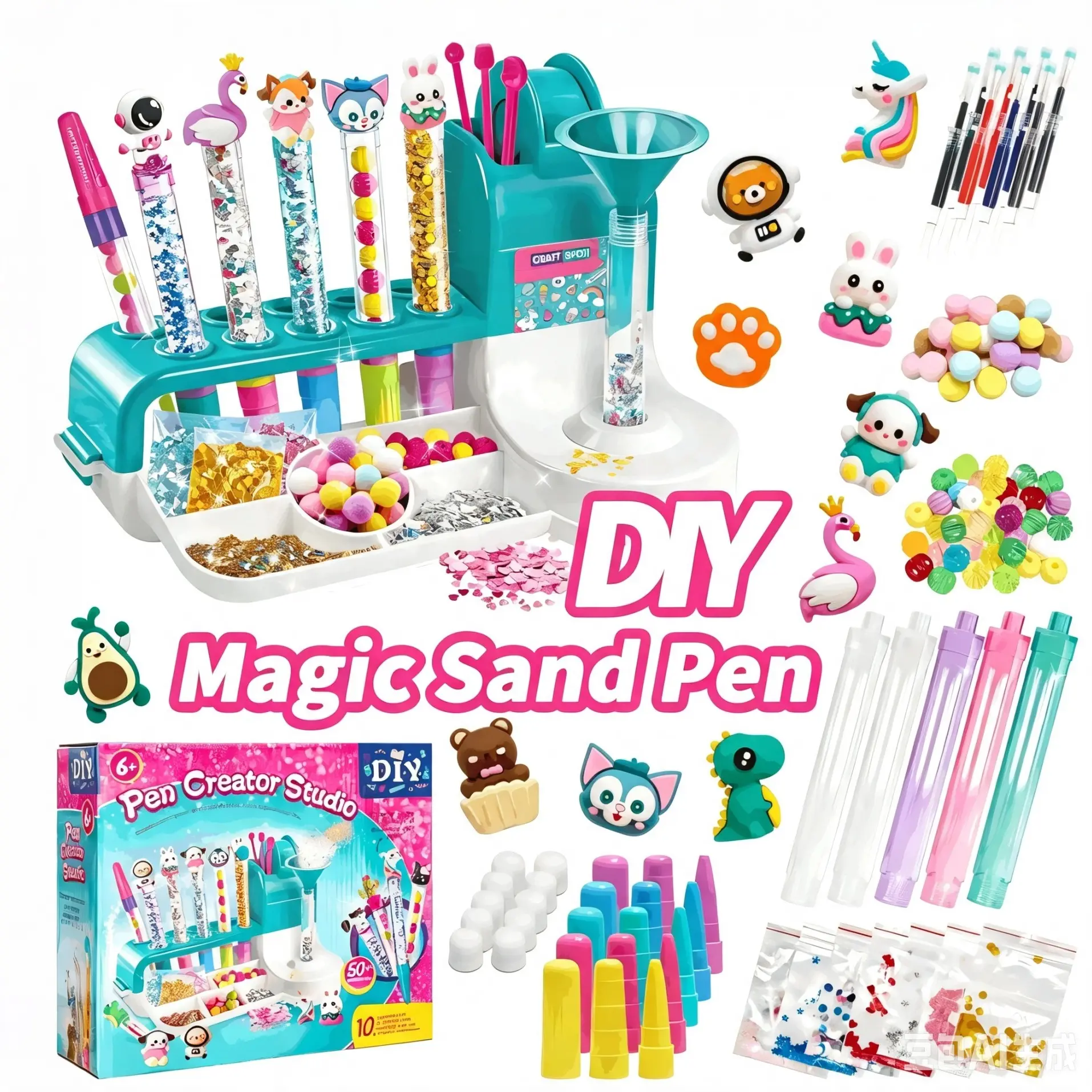 DIY Magic Sand Pen Kit for Kids, Stem Interactive Craft Set, Educational Toy for Parents and Children, Perfect Birthday Gift