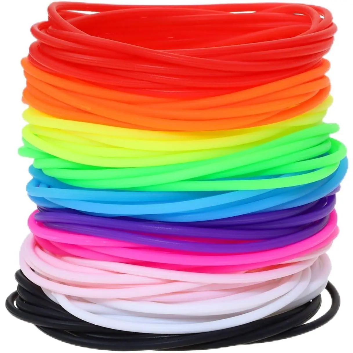 Jelly Bracelet 30 count 10 Colors Adult Size Retro Neon 80s Style Costume Wrist Band Elastics for Men Women Party Favors