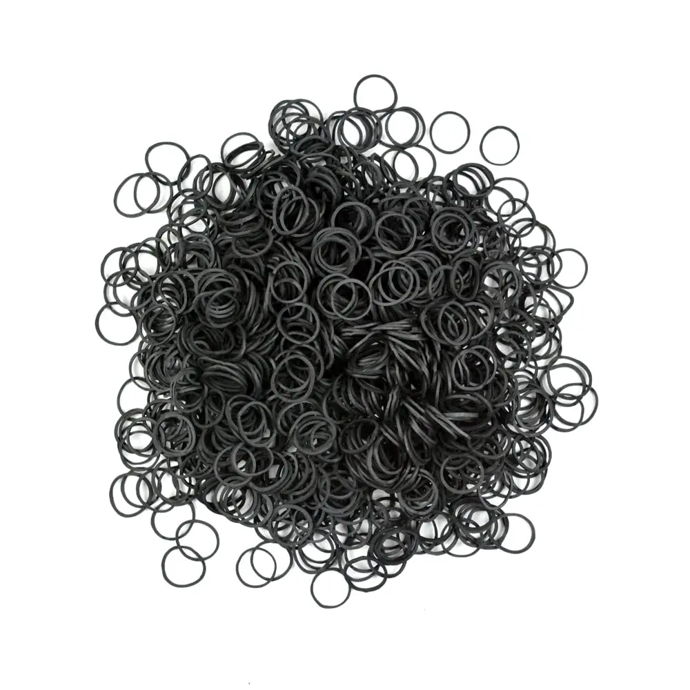 1000 Pcs Mini Rubber Bands Elastic Hair Ties Bands Soft Hair Elastic Ties Small Elastic Bands for Hair Braiding Hair Making Hairstyle (Black)