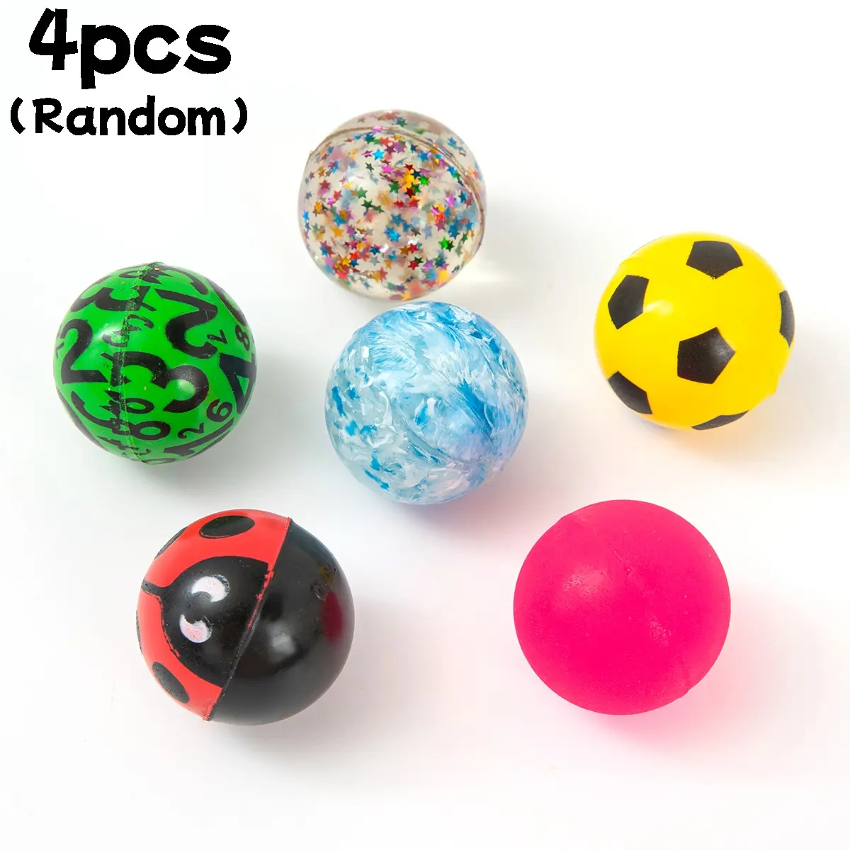 Colorful bouncy balls, Bouncing balls, available in various styles, made of rubber, suitable for game prizes. They improve reaction speed, agility, and concentration. The durable grip design makes them ideal for sports and exercise