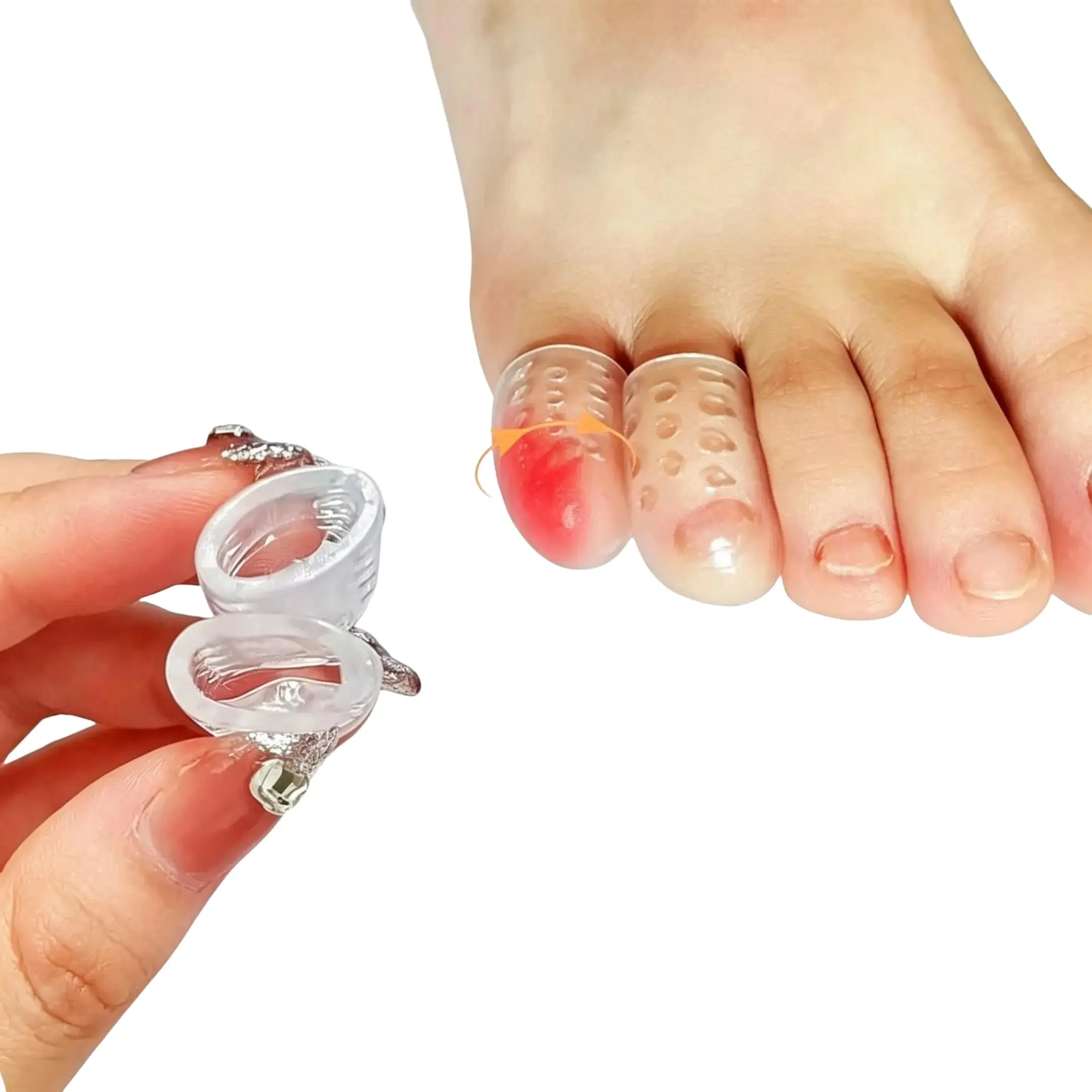 Silicone Toe Protectors 30Pcs, Gel Anti-Friction Toe Protector Breathable Toe Caps Guards for Men Women, Soft Clear Little Toe Covers Silicone Toe Sleeves for Corns, Blisters and Pain Relief
