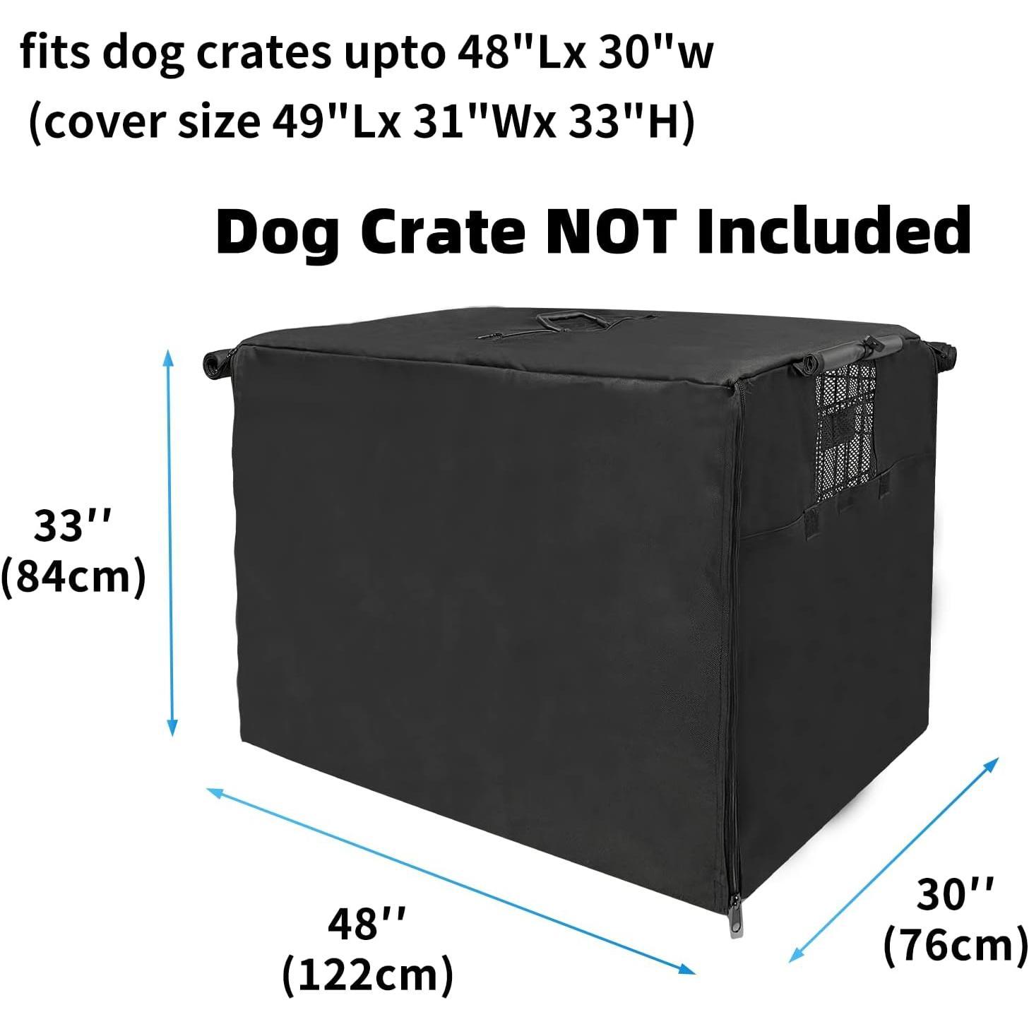 Crate Cover 48 inch XL Kennel Outside Cover, Big Cage for Large Dogs Wire with1 2 3 Doors, 600D Oxford Fabric Indoor/Outdoor Black( Crate NOT Included) Crate Cover 48 inch XL Kennel Outside Cover, Big Cage for Large Dogs Wire with1 2 3 Doors, 600D Oxford Fabric Indoor/Outdoor Black( Crate NOT Included)