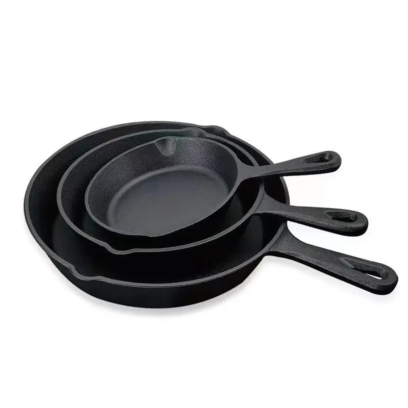 Enamel pan, cast iron pan, uncoated frying pan, breakfast omelet muffin pan, suitable for IH induction cooker, gas stove, cast iron enamel