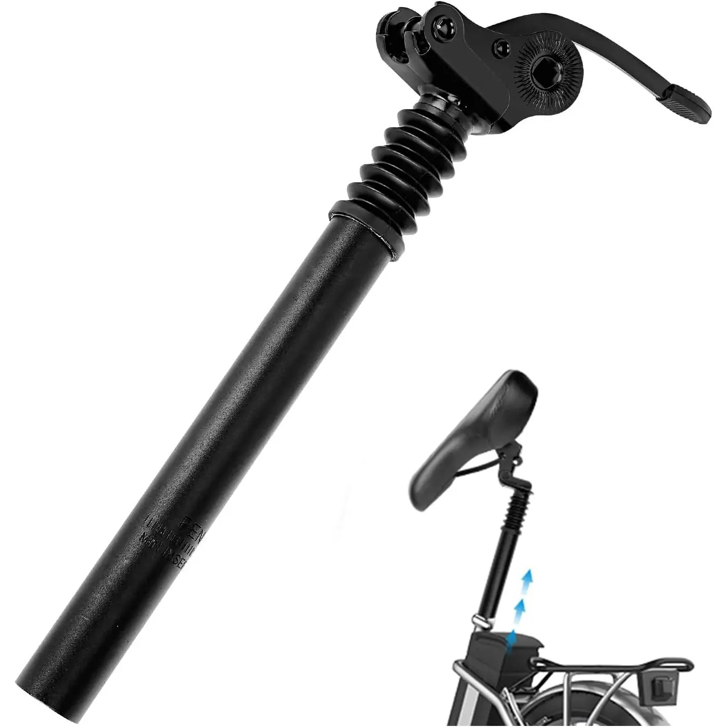 Bicycle Suspension Seat Post, 25.4/27.2/28.6/31.8/33.9mm Alumium Adjustable Seatpost Suspension Seat Post for Most Bicycle Mountain Road Bike MTB MTN BMX Electric Bicycle