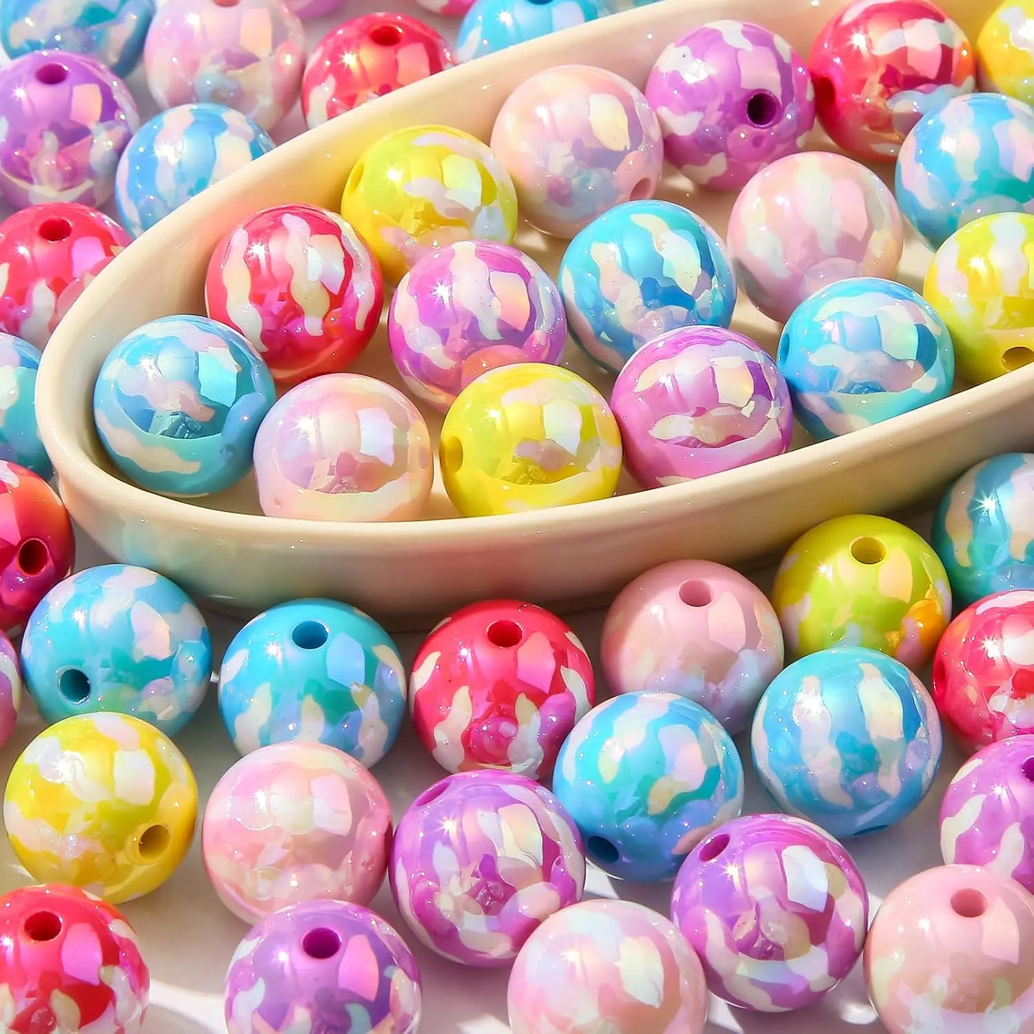 16mm  Beads 20 count Color Watermelon Bead Focal Spacer Beads for DIY Crafting Necklace Bracelet  Making  (Color Watermelon)