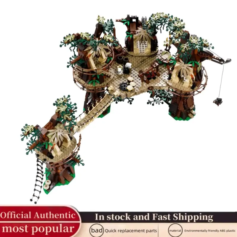 1990PCS/PZS Ewok Bear Village Bear Building Block Sets Model Building Block Assembly Kit with Man Compatibility 05047 81049 180016 Children's Creative Assembly DIY Handmade STEAM Toy Collection Christmas and Birthday Gifts