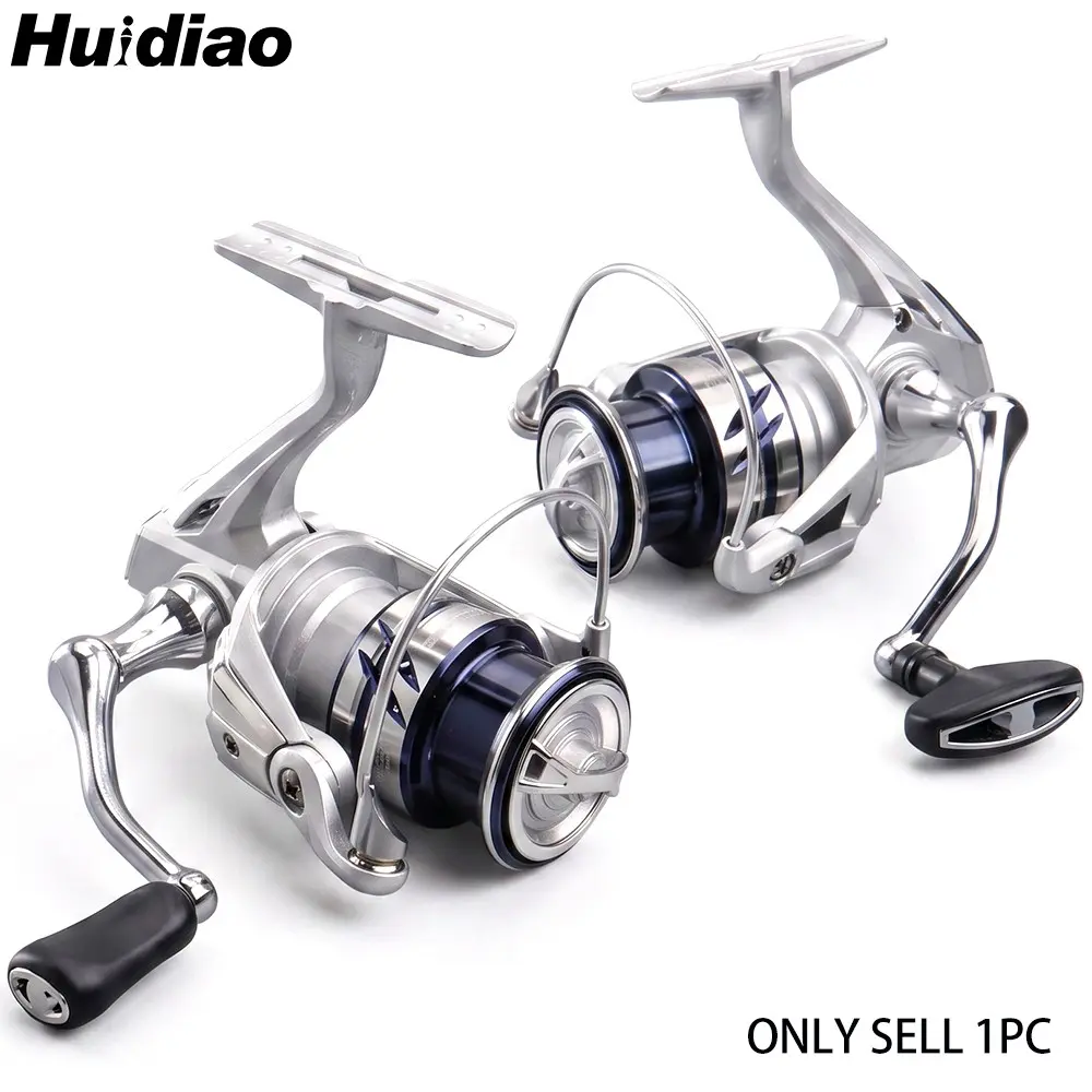 Huidiao Lure Spinning Reel 1000/2500/3000/4000 Series Zero Play Fishing Reel 10kg Max Drag 4+1BB 5.2:1 CNC Aluminum Spool Left/Right Interchangeable for Freshwater Saltwater