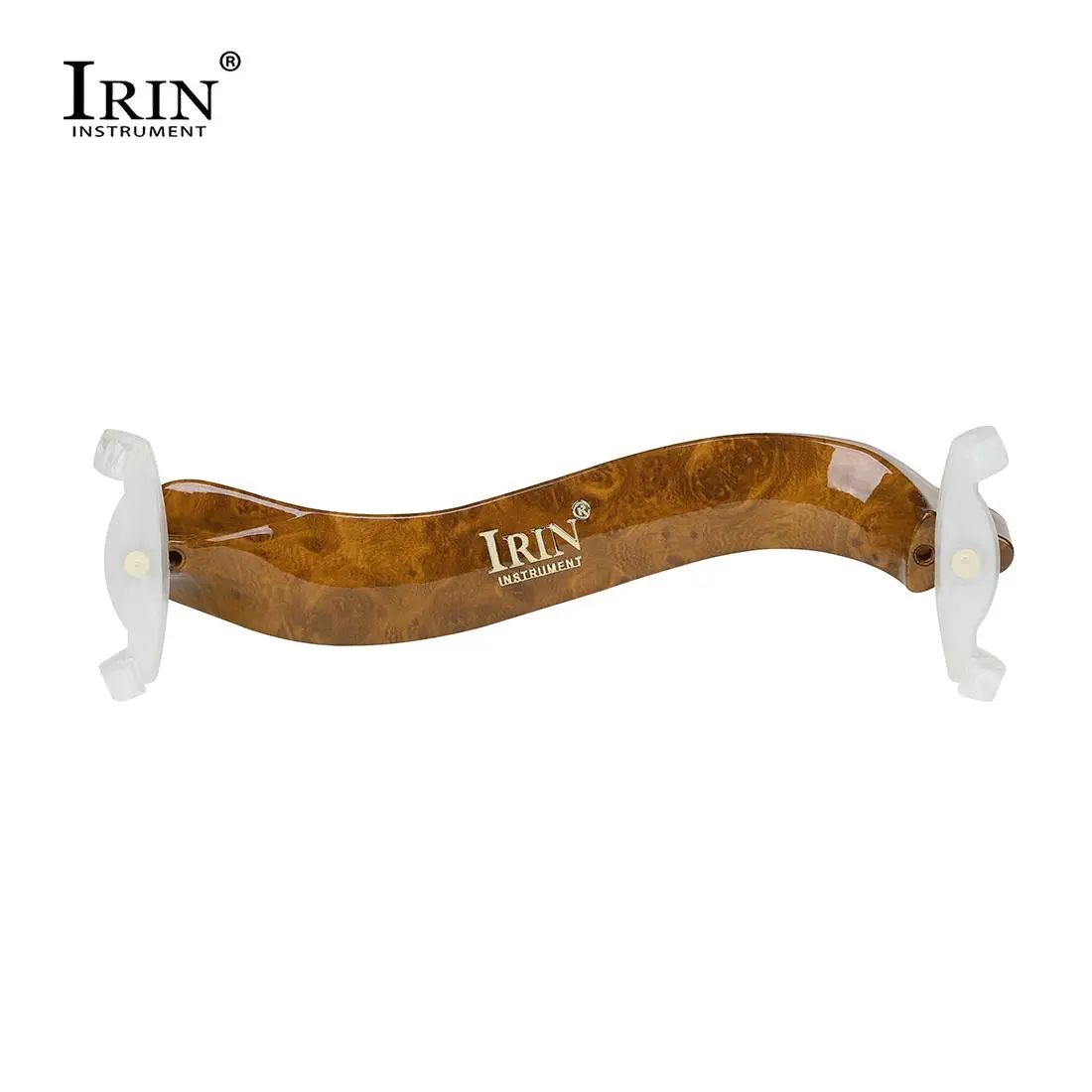 Solid Bird's Eye Maple Violin Shoulder Rest with White Feet, Comfortable Ergonomic Support Holder, Adjustable Lightweight Violin Accessory, Stable Fit for Violin Players
