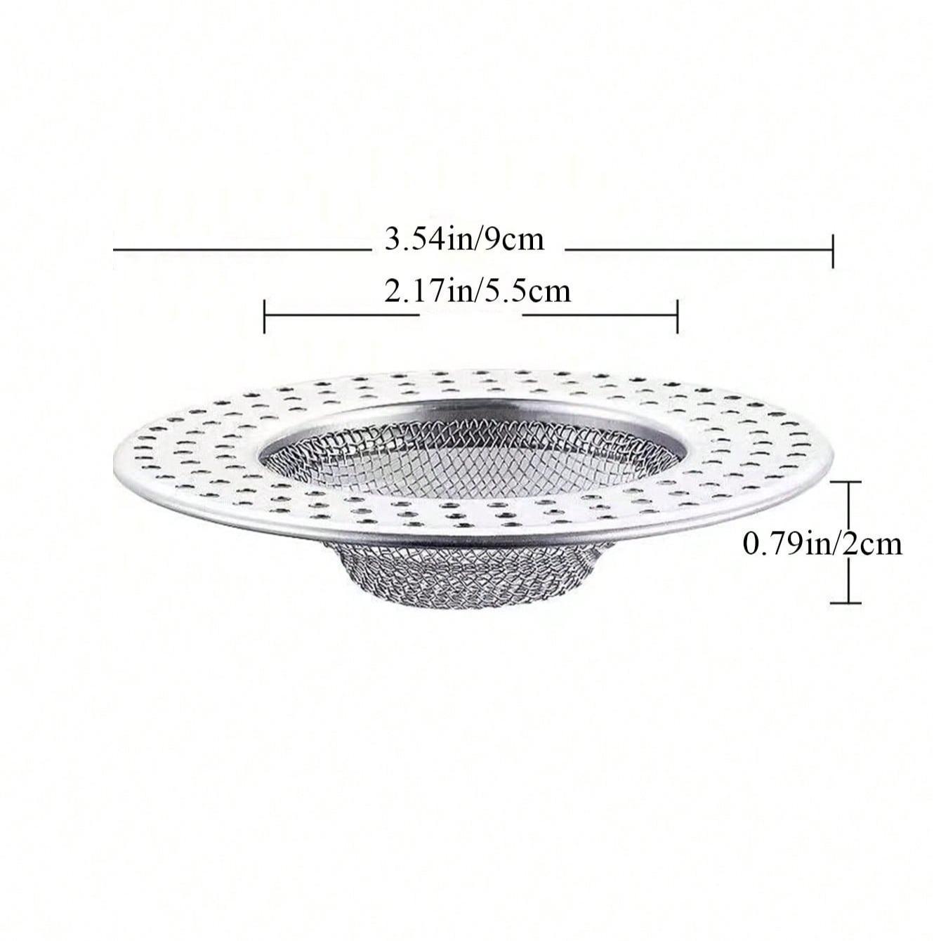 Sink Drain Hair Catcher, Stainless Steel Drain Protector, Minimalist Sink Anti-clog Filter for Home Bathroom