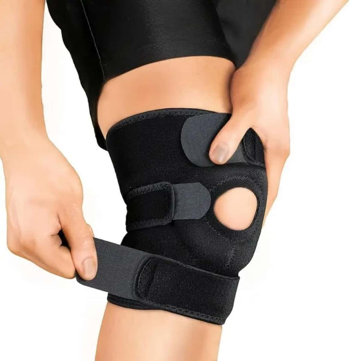 Open Patella Knee Brace - Adjustable Compression Support for Running, Workout & Joint Stability