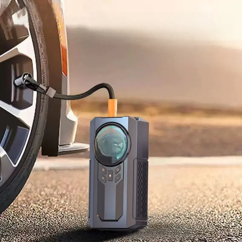 12V Portable Jump Starter & Tire Inflator Combo, Digital Display, 6000mAh/8400mAh, Wireless Air Pump with LED