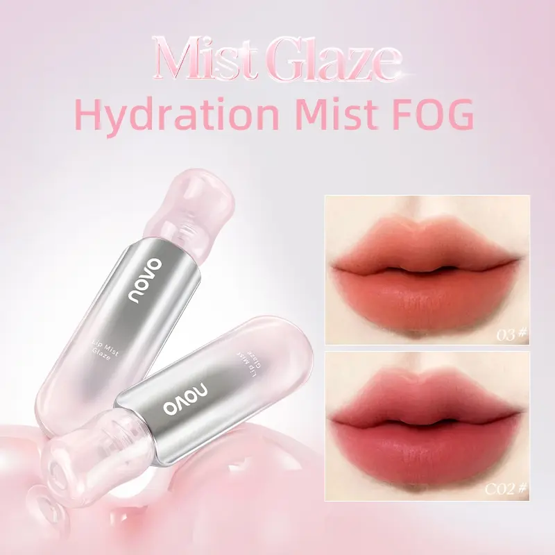 NOVO Long-lasting Soft Mist Matte Lip Tint Lip Gloss, Lightweight Moisturizing Non-Stick Lip glaze, Perfect Makeup For Women