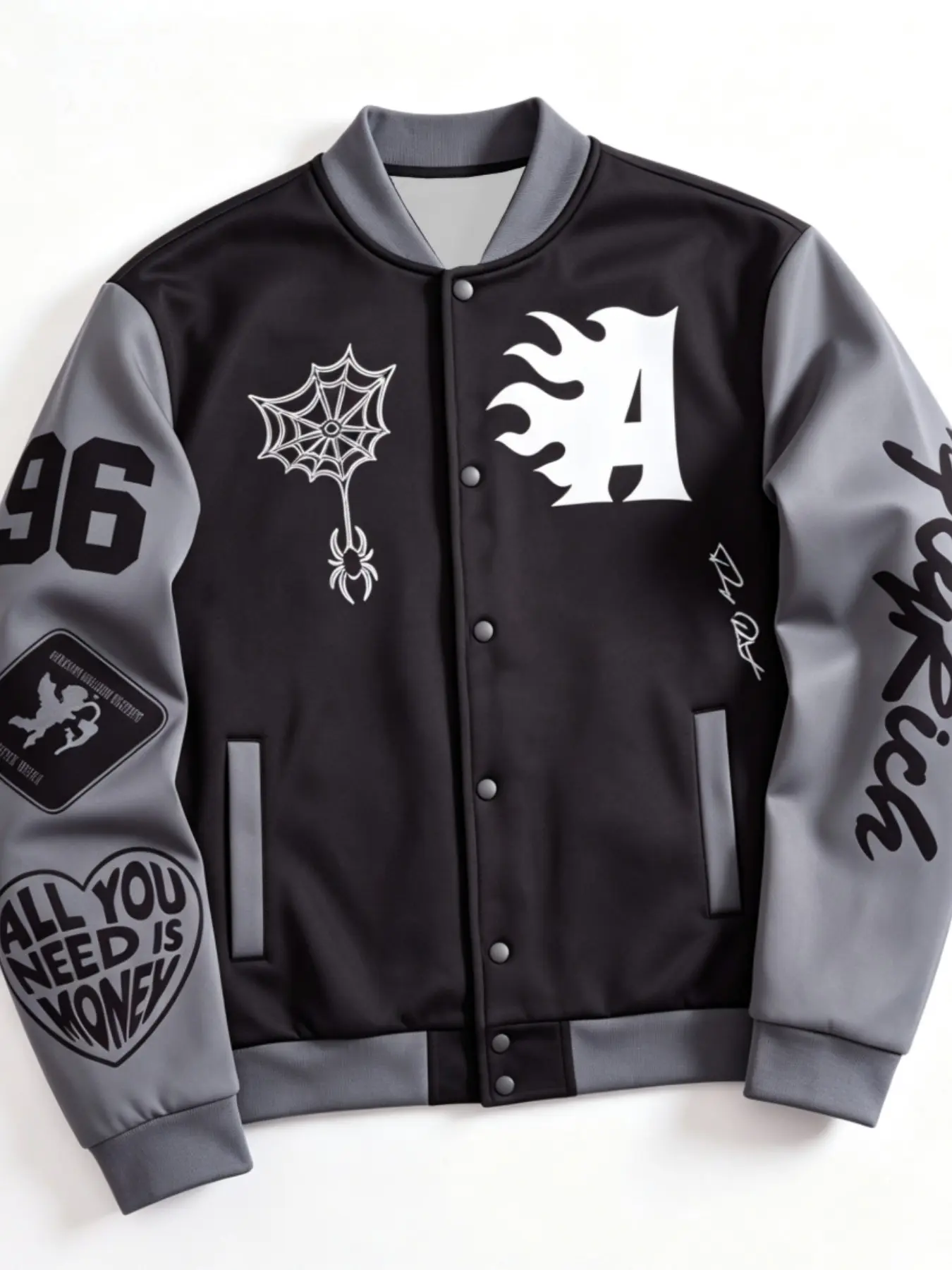College Style Casual Men's Baseball Jacket Long Sleeves, Trendy Outerwear for Daily Wear, Comfortable and Stylish Design, Perfect for Fall & Winter