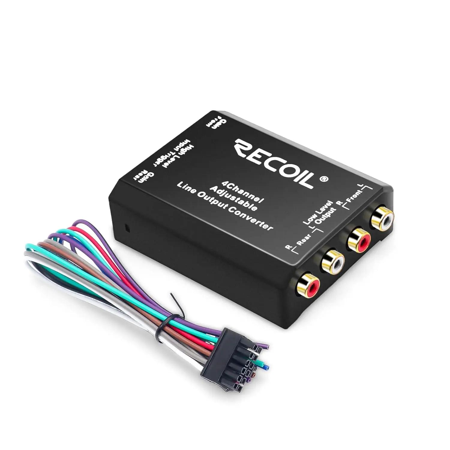 LOC4 Four Channel Speaker Cable to RCA Adjustable Line Output Converter with Remote Turn On
