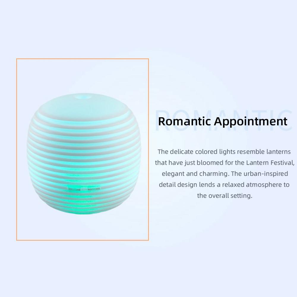 Mini Humidifier Lantern Aromatherapy Diffuser Compact Portable 7-Color LED Night Light Quiet Fog for Office Yoga Car Bedroom Home Decoration