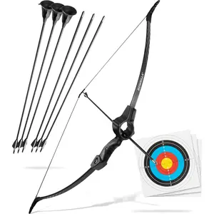 Bow and Arrow for Kids Ages 6+ | Beginner Archery Set with Aim Guide, 6 Carbon Hybrid Arrows & 3 Targets | 3-Piece Take-Down Recurve Youth Bow for Left & Right Handersfidget toys