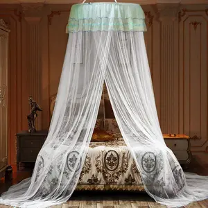 Bed Lace Net for Girls Beds, Play Tent Mesh Canopies Large Lace Dome Drapes Home & Travel (Wihte)