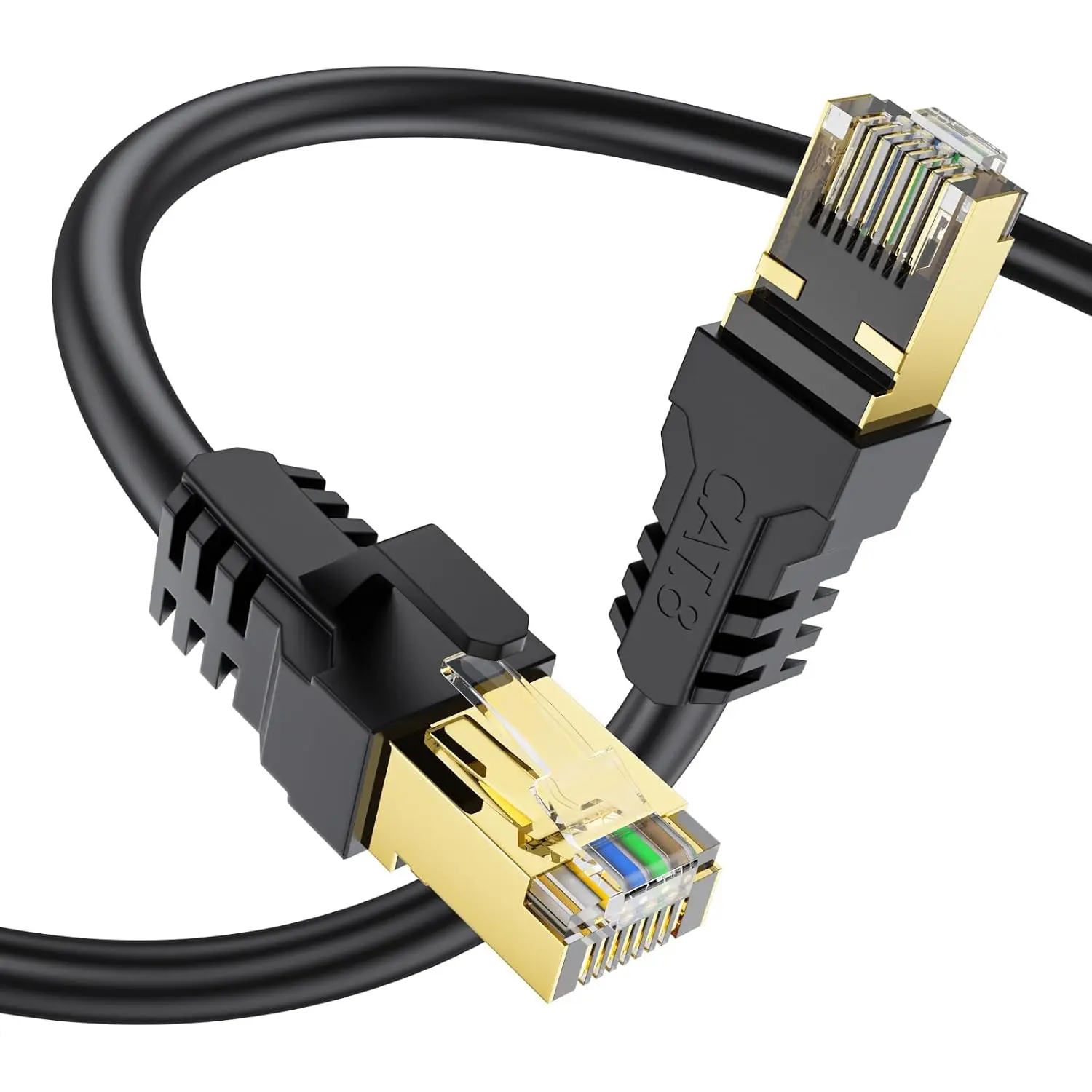 8 Ethernet  3FT 6FT 10FT 20FT 40FT 50FT 100FT 150FT,High Speed 40Gbps,2000Mhz,26AWG, Plated RJ45 Connector,for Outdoor&Indoor,for/PC/Modem/Router/Gaming, Than Cat7/Cat6/Cat5
