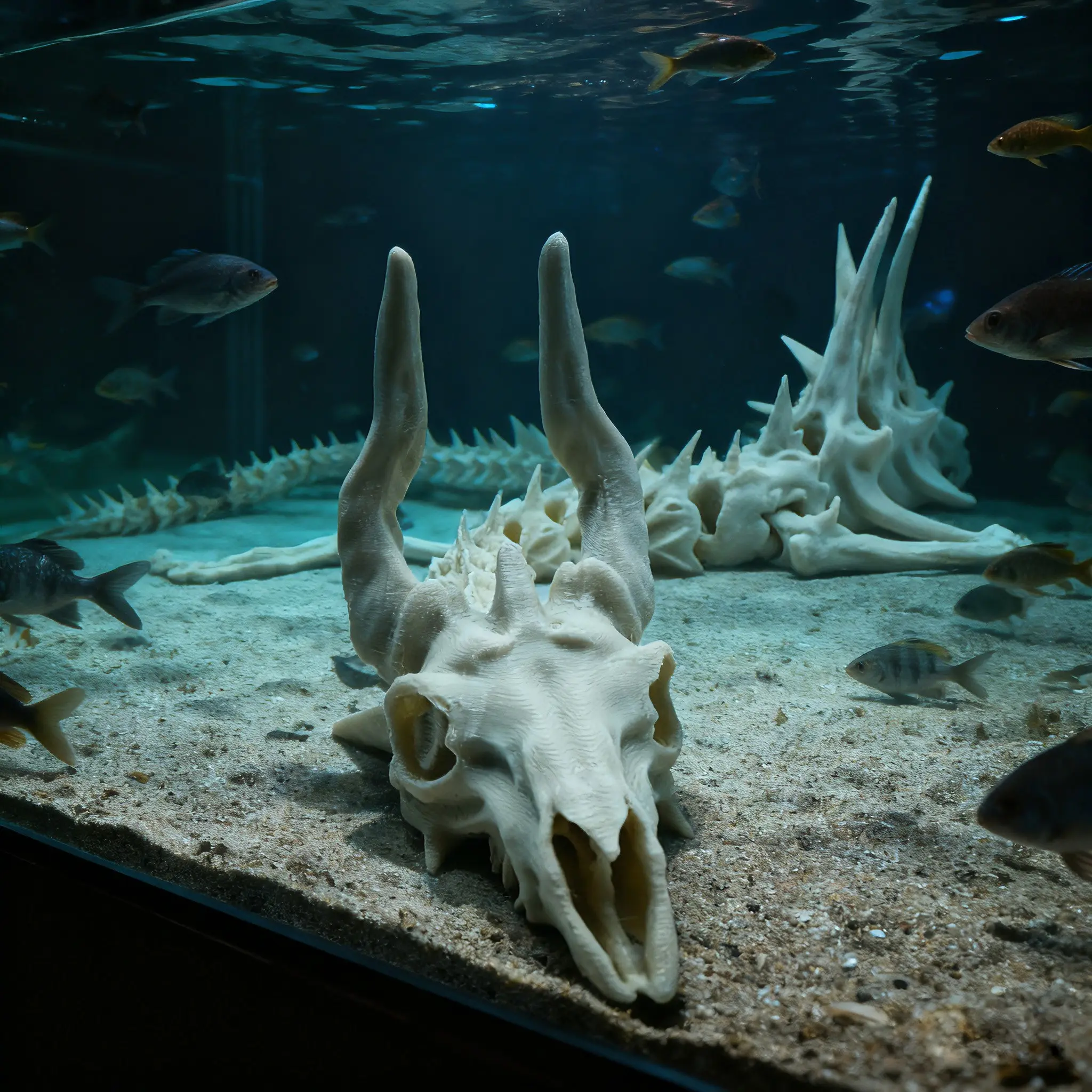 60 Cm Aquatic Skeleton Dragon Frame Aquarium Decor, Creative Gift for Fish Tank, Unique Aquarium Scene Decoration, Bone Theme Ornament, Fish Tank Decorations
