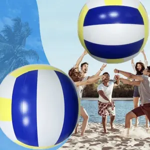 Inflatable Large Volleyball Thickened Giant PVC Beach Ball Outdoor Sports Inflatable Football Toy for Fun