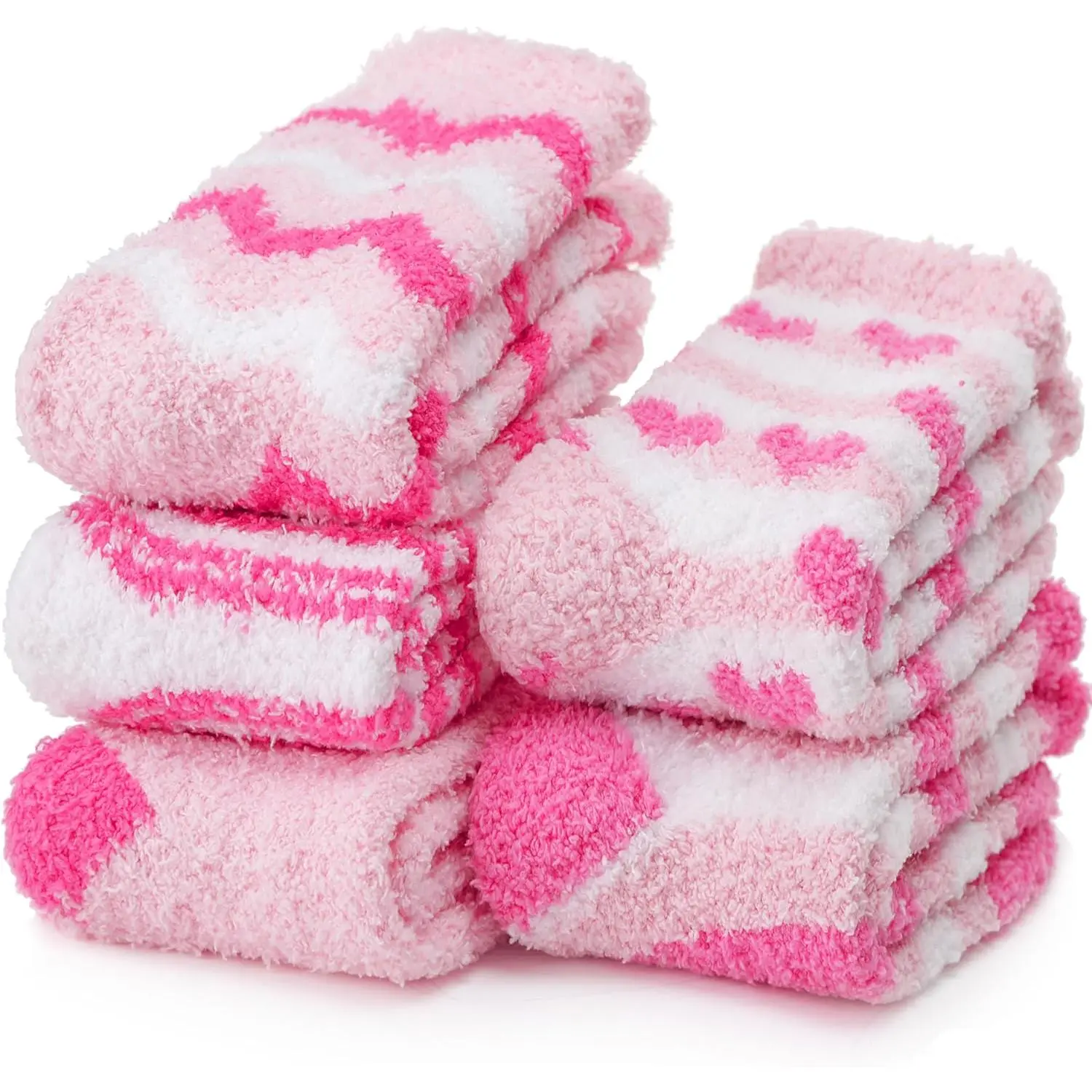 Women's Fuzzy Soft Velvet-Microfiber Selfie Accessory Socks - Warm Boot/Cabin Socks for Adult Women, Ideal Christmas, Valentine's Day, White Elephant Gift for Winter Sleeping, Photo Sessions