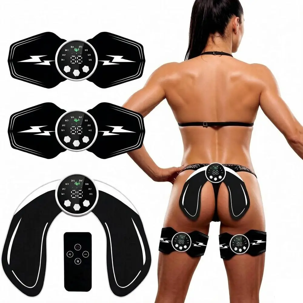 Buttocks and Leg Trainer, Abs Muscle  Stimulation Trainer, Smart Fitness System,  Multi-part Massage Home Gym Essential for  Hip Leg Arm Muscle Strength Training, Muscle Stimulator Lazy Fitness Hack