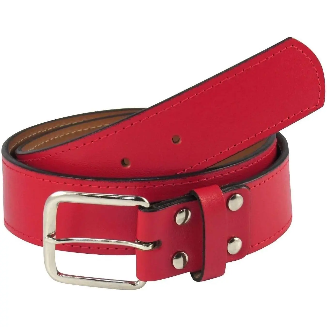 Women's 1.5" Leather Sports Belt - Pro-Style Uniform Belt for Baseball, Softball with Uniform Look