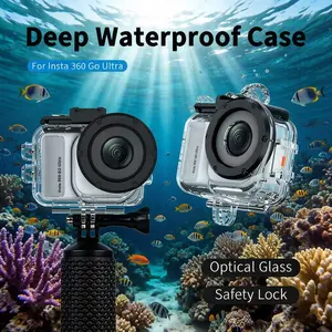 for Insta360 Go Ultra Protective Case, PC Material, Dive Housing Shell, Quick-Release Design | Full Protection | Beach Party Shooting Accessory | Underwater Photography | Summer Holiday Trip Diving Photography | Water Play Travel Essentials