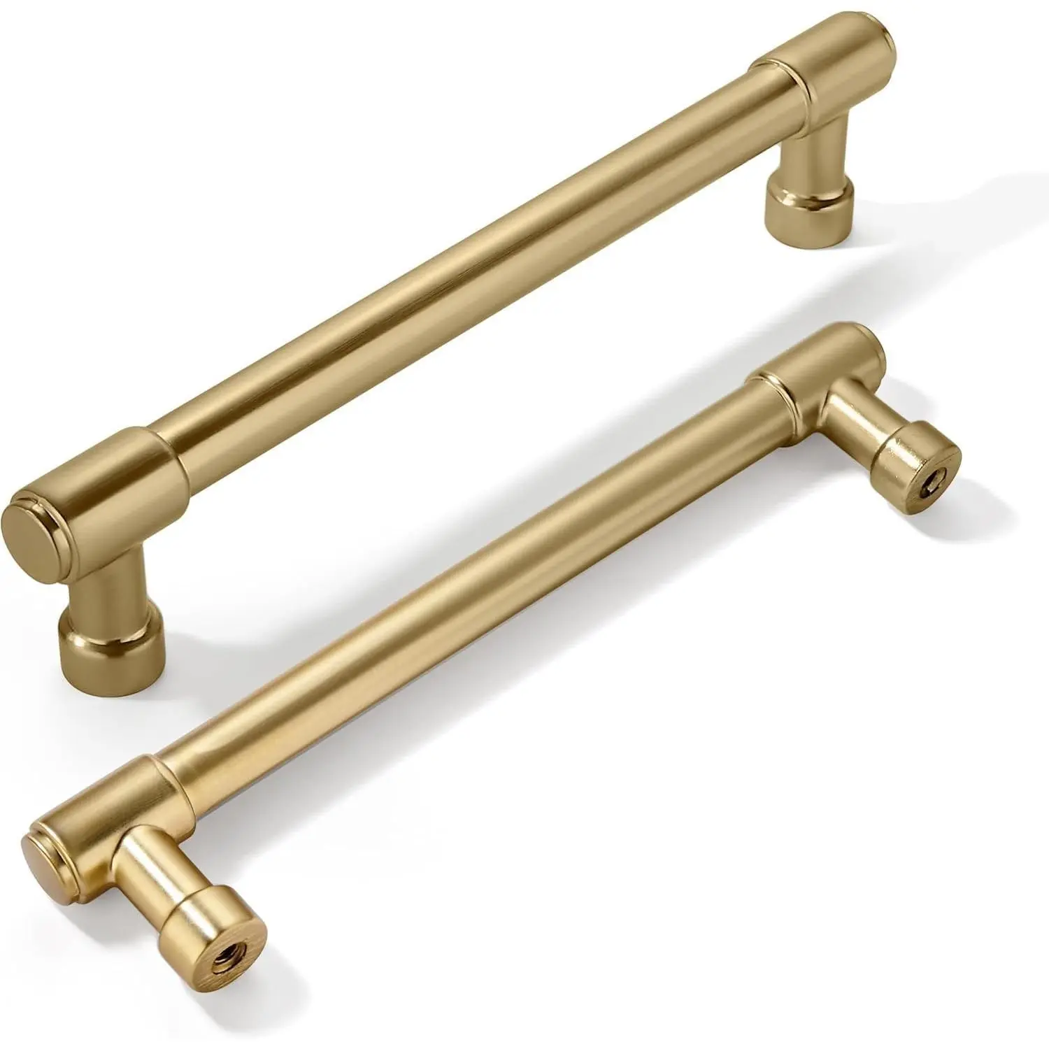 10-Pack 5 Inch(128mm) Champagne Bronze Cabinet Handles Warm Brass Cabinet Pulls Gold Kitchen Cabinet Hardware for Cupboard Drawer Pulls Dresser Handle Cabinet pulls