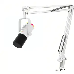 XLR/USB Dynamic Gaming Microphone Kit with Suspension Arm Stand, RGB Streaming Podcast Microphone Kit, Click to Mute, Mixing Control, Earphone Jack, Used for Computer Recording and Vocal Recording