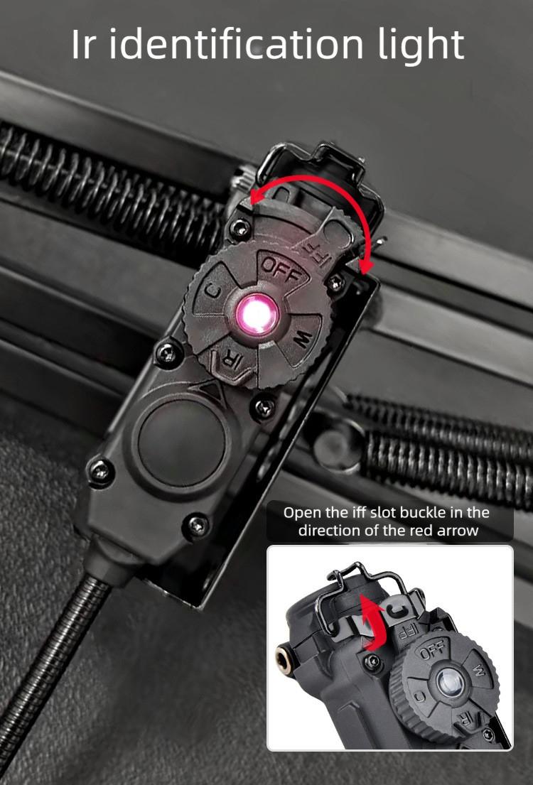 5 in 1 Outdoor Helmet Light with Mount,Red/Green/Blue/White/IR LED Task Signal Light,Include ARC Guide Rails,Webbing Clips,Magic Stickers,Fits for Helmet & MOLLE Belt System Mounting