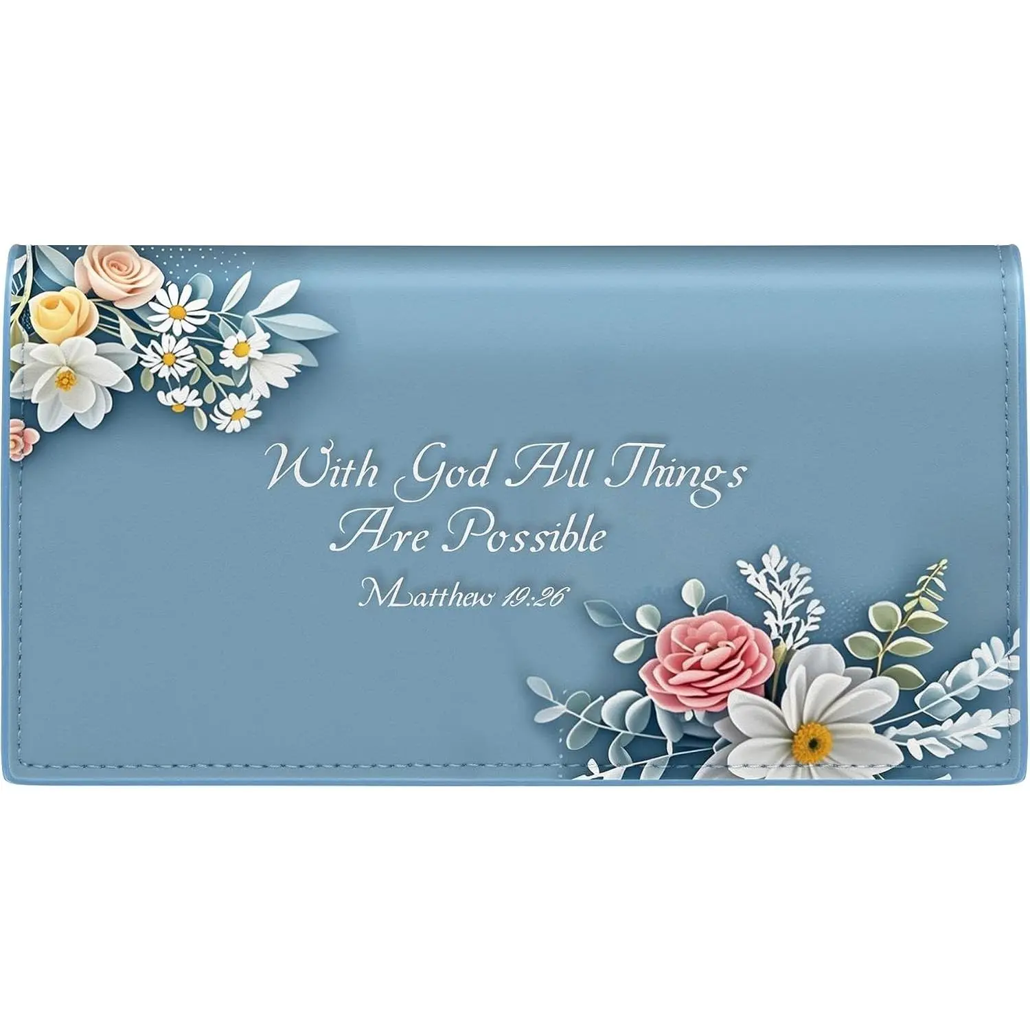 Checkbook Covers for Personal Checkbook, PU Leather Checkbook Holder for Women and Men with Elastic Band, Effortless Sophistication(Gift)