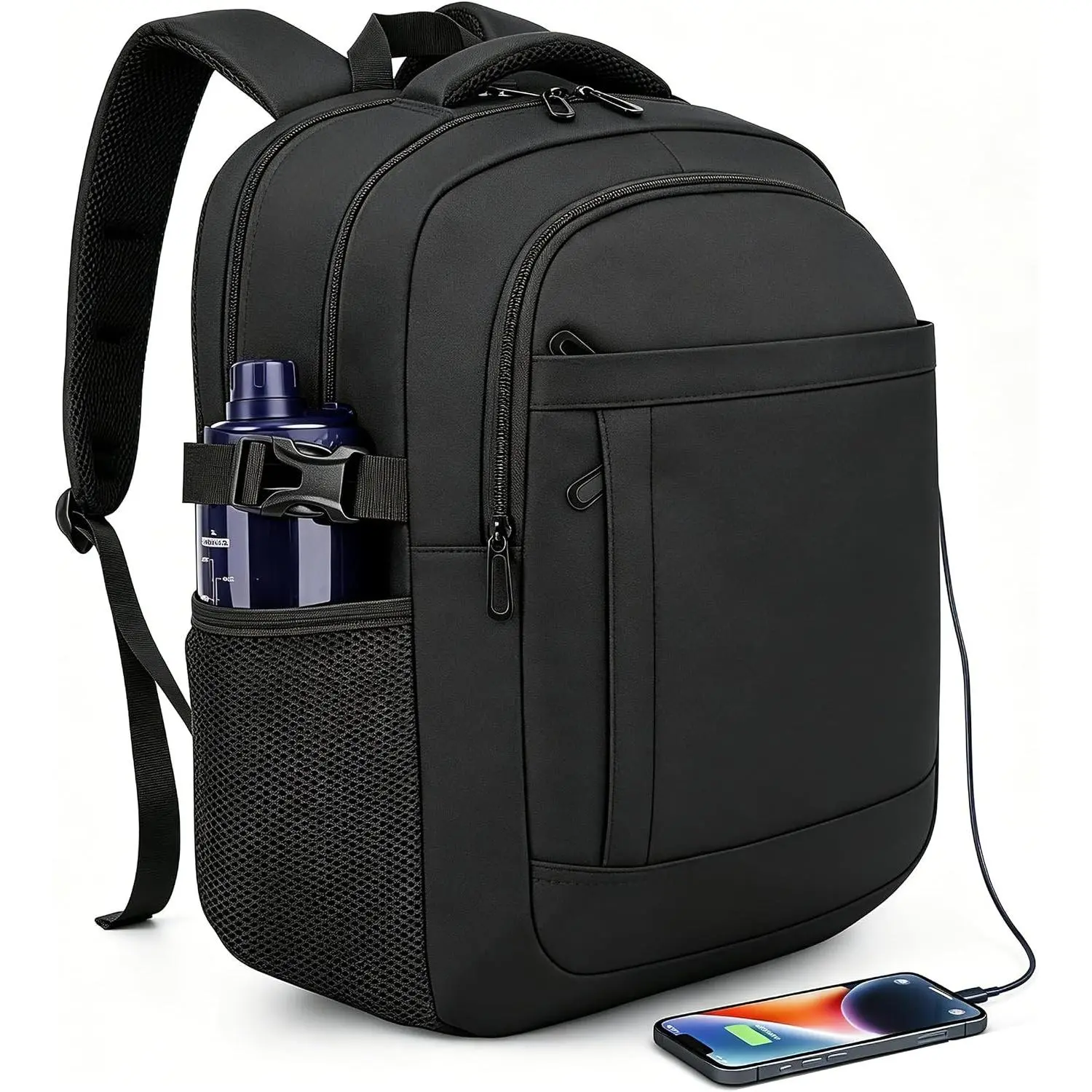 Laptop Backpack 17 Inch Large Computer Bag for Men with USB Charger Port 18x14x8 Flight Approved Personal Item Travel Laptop BackpacksGift