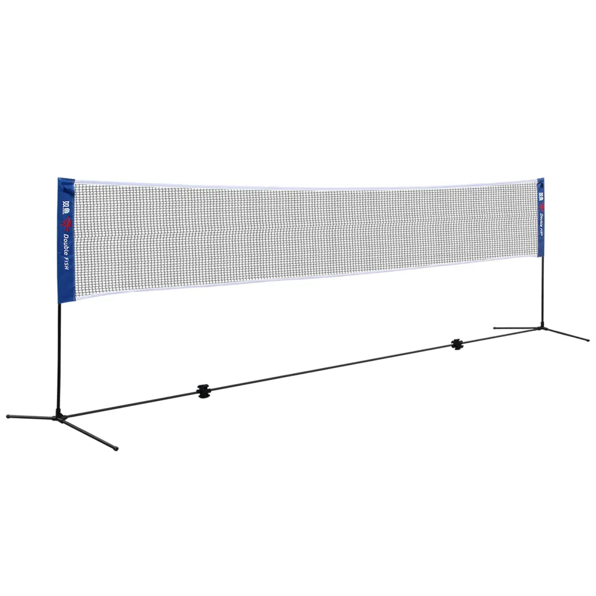 20ft Regulation Badminton Net, Portable Woven Mesh Set with Adjustable Posts, High-Contrast Design for Indoor/Outdoor Use in Gardens, Tennis & Volleyball, Nets, 5Ft 1In Center Height, 20Ft Width