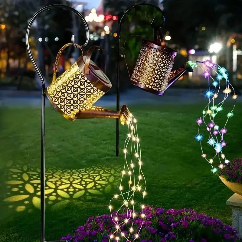 Solar Garden Shower Light, Sprinkler Light, Starlight Lamp, LED Outdoor String Lights, Deck, Staircase, Patio, Environment Lighting, Ip65 Waterproof, Yard Decoration