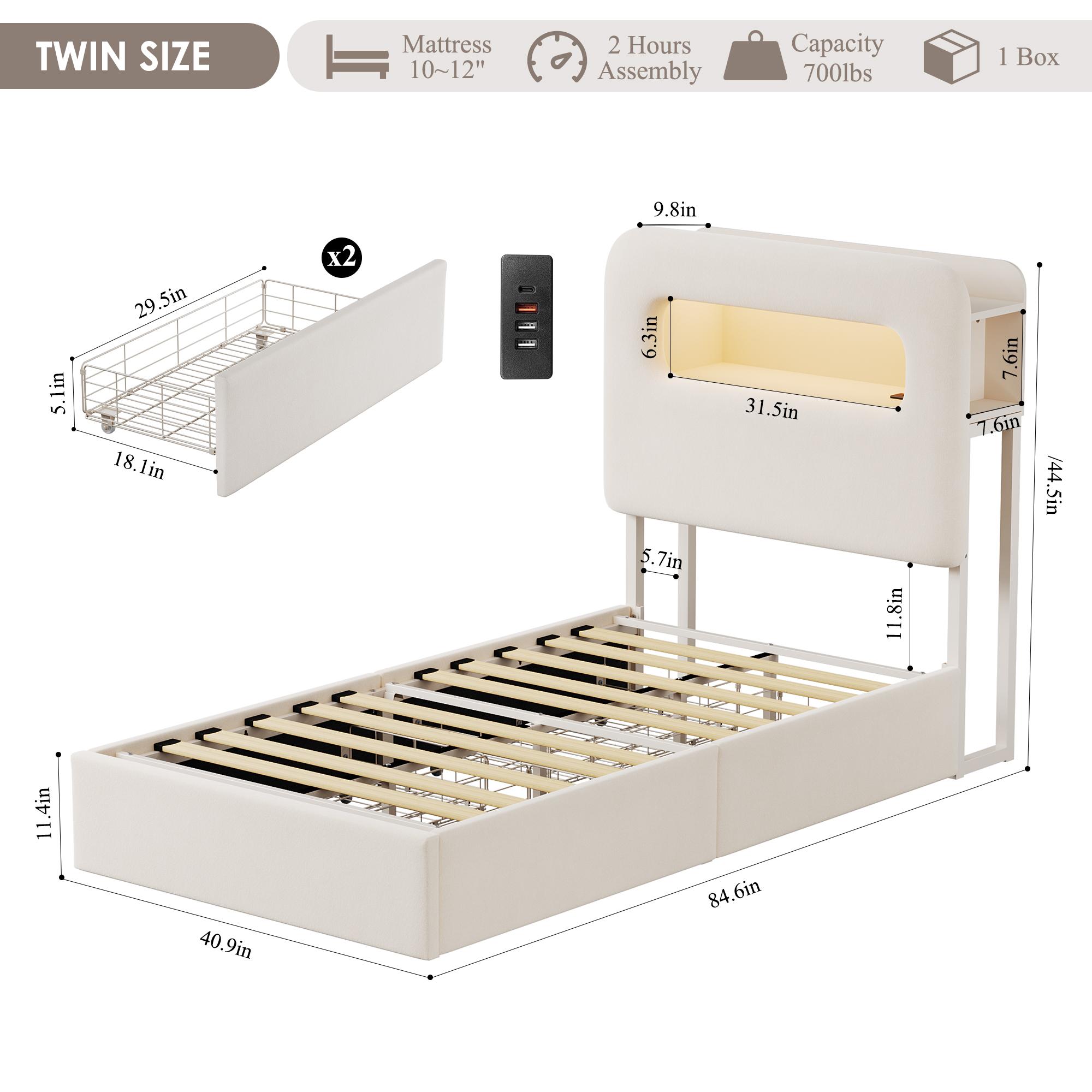 HOSTACK LED Bed Frame with Storage Headboard & Charging Station Modern Platform Bed with USB Ports Velvet Upholstered Twin/Full/Queen Sizes No Box Spring Needed Easy Assembly Bedroom Bedframe, No mattress HOSTACK LED Bed Frame with Storage Headboard & Charging Station Modern Platform Bed with USB Ports Velvet Upholstered Twin/Full/Queen Sizes No Box Spring Needed Easy Assembly Bedroom Bedframe, No mattress